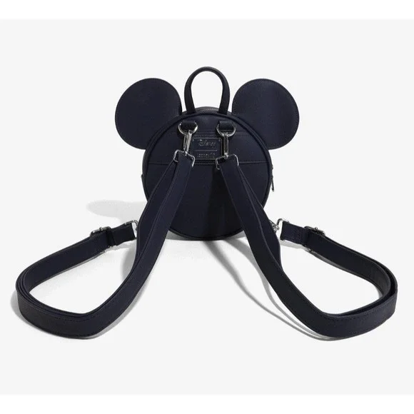Loungefly Disney‎ Mickey Mouse Bandana Patterned Convertible Backpack & WALLET!